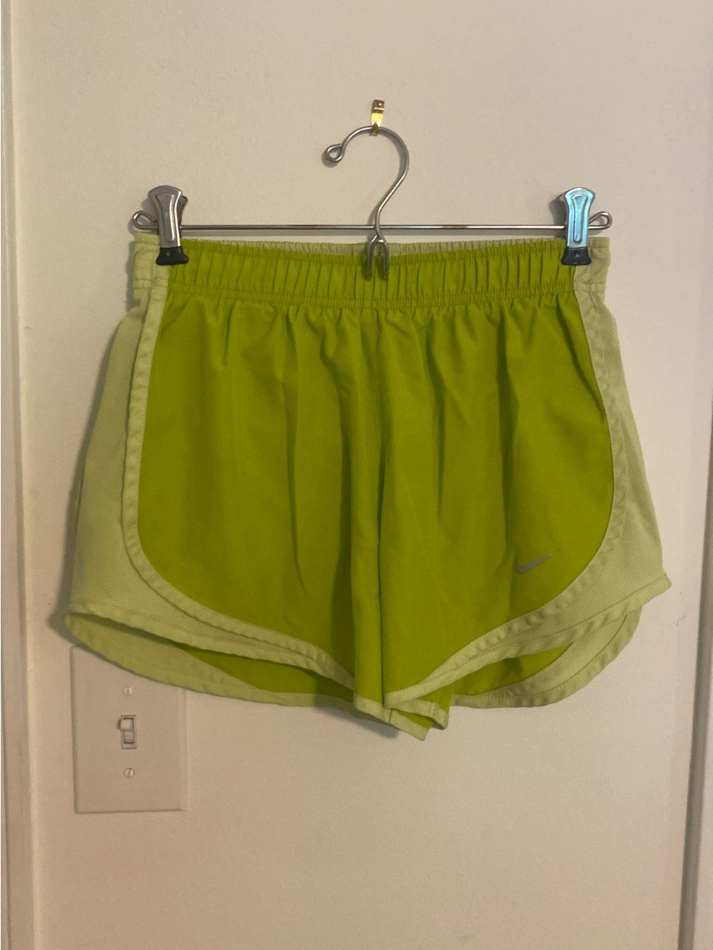Nike Women’s Dri-Fit Neon Green Running Shorts